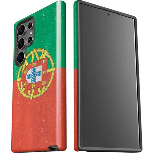 Portugal Flag Distressed Galaxy S23 Ultra Pro Case